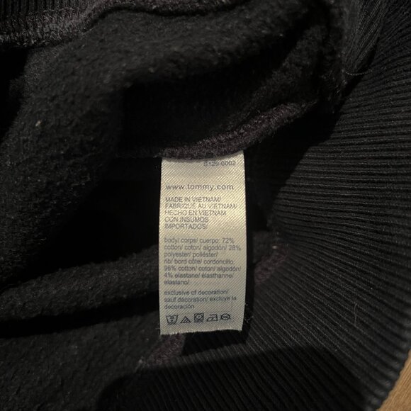 Tommy Hilfiger 1/4 Zip Mock Neck Sweatshirt Men's Size L Navy Blue Pullover Logo - Picture 7 of 8